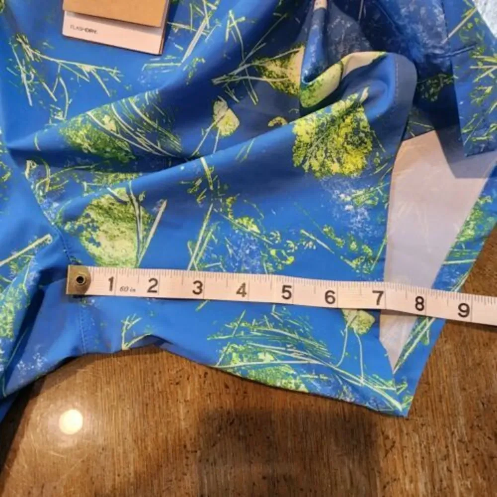 The North Face Flash Dri Men's Wander Swim Shorts‎ Small Blue Green Standard Fit